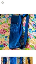 Manduka blue embroidered for sale  Ann Arbor