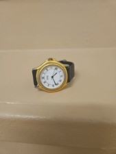 Vintage ESQ By Movado BANHADO A OURO 1990S Relógio de Pulso Suíço Masculino Data QUARTZ comprar usado  Enviando para Brazil