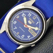 Usado, RELÓGIO MASCULINO VINTAGE SEIKO 5 AUTOMÁTICO 7009A JAPÃO MOSTRADOR COR AZUL a434607-a comprar usado  Enviando para Brazil