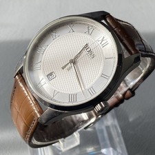 Relógio masculino genuíno Hugo Boss designer data couro reparado, usado comprar usado Relógio masculino genuíno Hugo Boss designer data couro reparado, usado comprar usado  Enviando para Brazil