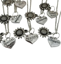 Silver necklace sunflower for sale  SCARBOROUGH