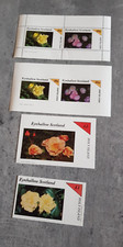 EYNHALLOW SCOTLAND-FLOWERS - 4 FOLHAS EM MINIATURA E MINI BLOCOS PERFURADOS E IMPERFEITOS, SEM MARCA DE CHARNEIRA comprar usado  Enviando para Brazil