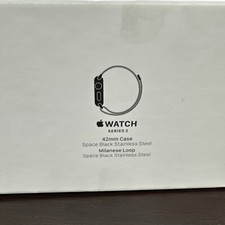 Apple Watch Series 2 42mm caixa de aço inoxidável preto espacial laço milanês - MNQ12 comprar usado  Enviando para Brazil