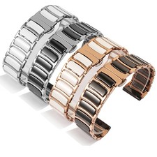 Usado, Pulseira de relógio de aço inoxidável cerâmica inteligente liberação rápida 16-22mm comprar usado  Enviando para Brazil