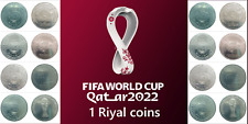 Moedas do Catar 1 Riyal 2022 Copa do Mundo FIFA Mascote de Futebol Lusail Emblema Troféu UNC comprar usado  Enviando para Brazil