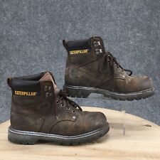Botas de trabalho masculinas CAT Caterpillar 10 segundos turno couro marrom tornozelo P72593 comprar usado  Enviando para Brazil