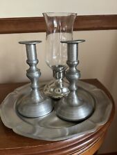 Pewter candleholders snuffer for sale  Bloomsburg