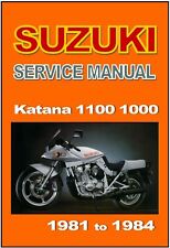 Manual de oficina SUZUKI GSX1100S GS1000S GSX1000S Katana 1981 1982 1983 e 1984 comprar usado  Enviando para Brazil