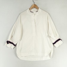 Blusa Tommy Hilfiger Top Feminina Grande Branca Vermelha Azul Acabamento em Fita Tamanho Grande comprar usado  Enviando para Brazil