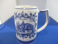 Caneca de cerveja vintage Heineken Delft azul pintada à mão cobalto flora cerâmica Holanda  comprar usado  Enviando para Brazil