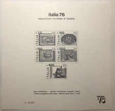 foglietto italia 76 usato foglietto italia 76 usato Serra de Conti
