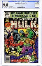 Incrível Hulk Anual #9N CGC 9.8 Banca 1980 4556240009 comprar usado  Enviando para Brazil