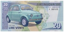NEW!!! - 20 lire - Mini cars - Fiat Nuova 500 (2025) - Gabris na sprzedaż  PL