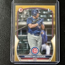 Usado, 2023 Bowman Chrome 1º refrator de ouro #/50 Moises Ballesteros #BP-11 Cubs Rookie comprar usado  Enviando para Brazil