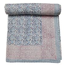 Colcha indiana Kantha colcha roupa de cama cobertor de algodão feito à mão bloco de mão comprar usado  Enviando para Brazil