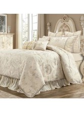 Conjunto de roupa de cama Loom & Mill luxo king 9 peças Sevilha jaquard damasco champanhe marfim, usado comprar usado  Enviando para Brazil