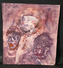Tableau gouache portrait d'occasion  Toulouse-