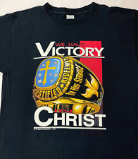 Camisa anel vintage 1993 vitória em Cristo Jesus justificado redimido tamanho GG anos 90 comprar usado  Enviando para Brazil