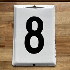 Usado, GRANDE PLACA DE PLACA DE METAL VINTAGE ESMALTADA CASA NÚMERO “8” comprar usado  Enviando para Brazil