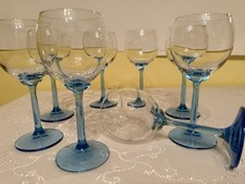 Używany, Kieliszki Pucharki Retro Art Deco 300ml Zestaw 8 szt. Włoskie Szkło Artystyczne na sprzedaż  PL