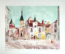 Lithographie signée hosotte d'occasion  Vernon