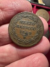 Mezzo baiocco 1849 usato  Roma