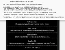 PIONEER AVH-4000NEX SOFTWARE ERRO BOOT LOOP CORREÇÃO CARTÃO SD EM SANDISK DE ALTA VELOCIDADE, usado comprar usado  Enviando para Brazil