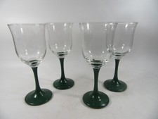 Wine glasses green for sale  TIVERTON