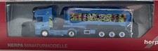 HERPA SCANIA TOPLINE "KUNSTSTRASSE" AIRBRUSCH SILO MELMER IMST PITZTAL SATTELZUG, usado comprar usado  Enviando para Brazil