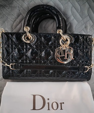 Bolsa de ombro feminina Dior lady d-joy couro preto oliva brilhante comprar usado  Enviando para Brazil