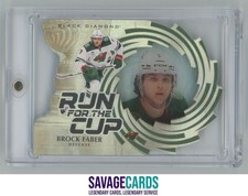 2023-24 UD Black Diamond Run for the Cup Brock Faber /99 #RUN-BF Minnesota Wild, usado comprar usado  Enviando para Brazil