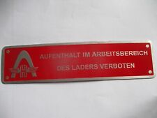Typenschild plate alu gebraucht kaufen  Deutschland