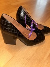 Pumps schwarz blockabsatz gebraucht kaufen  Lauterbach