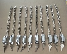 Fechaduras de corrente vintage da década de 1980 para porta-malas/capuz de carro (lote de 10) com chaves trava antirroubo, usado comprar usado  Enviando para Brazil