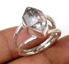 Anel Herkimer pedra preciosa bruta prata esterlina 925 joias femininas todos os tamanhos MO comprar usado  Enviando para Brazil