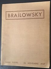 Nov 1937 brailowsky for sale  STROUD