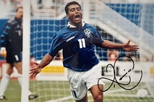 Romario Brasil assinado Copa do Mundo 1994 foto gol de pontuação v Holanda autógrafo certificado de autenticidade, usado comprar usado  Enviando para Brazil