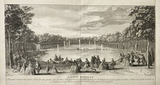 Usado, Gravura em placa de cobre L'Isle Royal Versailles Garden Jardin Garden J.Rigaud 1730 comprar usado  Enviando para Brazil