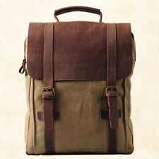 Mochila de Lona Masculina de Couro Mochila Militar Mochila comprar usado  Enviando para Brazil