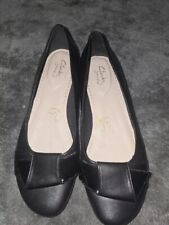 Clarks black leather for sale  BLACKBURN