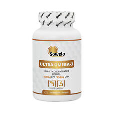 Cápsulas gelatinosas ômega-3 – Ultra concentradas com 500mg EPA, 250mg DHA – Sowelo comprar usado  Enviando para Brazil