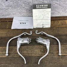 Vintage Schwinn Aprovado Dia-Compe Conjunto de Alavancas de Freio NOS Novo Safety Gold Dot 80 comprar usado  Enviando para Brazil