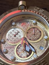 Invicta 16144 Subaqua Noma IV cronógrafo mostrador dourado aço pulseira de poliuretano preto comprar usado  Enviando para Brazil