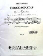 Três sonatas Beethoven para oboé e trompa inglesa ou sax soprano e sax alto comprar usado  Enviando para Brazil