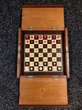 Wooden travel chess for sale  FORFAR