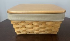 Cesta Longaberger pequeñas soluciones de almacenamiento con divisor protector de tapa y forro segunda mano  Embacar hacia Mexico