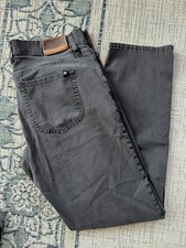 Jeans masculino Travis Mathew 36x32 preto denim mistura de algodão perna reta elástica comprar usado  Enviando para Brazil
