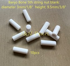 10 peças banjo ósseo 5ª porca de corda diâmetro em branco 3mm/1/8” altura: 9,5mm/3/8” comprar usado  Enviando para Brazil