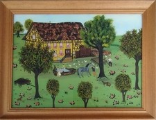 Naive hinterglasmalerei bauern gebraucht kaufen  München