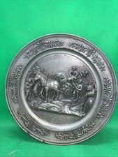 Zinnteller relief deko gebraucht kaufen  Gangkofen